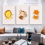 Animated Lion Elephant Animal Nursery Minimalist 3 Piece Set Canvas Print Photograph for Room Wall Art Outfit Animated Lion Elephant Animal Nursery Minimalist 3 Piece Set Canvas Print Photograph for Room Wall Art Outfit