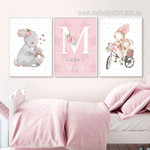Rabbit Floret Cartoon Animal Floral 3 Multi Panel Painting Set Minimalist Photograph Nursery Custom Canvas Print for Home Wall Adornment Rabbit Floret Cartoon Animal Floral 3 Multi Panel Painting Set Minimalist Photograph Nursery Custom Canvas Print for Home Wall Adornment