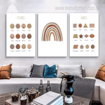 Divergent Shapes Rectangle Scandinavian Geometrical 3 Multi Panel Nursery Art Set Picture Canvas Print for Wall Hanging Decoration Divergent Shapes Rectangle Scandinavian Geometrical 3 Multi Panel Nursery Art Set Picture Canvas Print for Wall Hanging Decoration