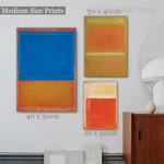 Calico Splash Rectangles Abstract Geometric 3 Panel Set Modern Painting Photograph Canvas Stretched Print Home Wall Adornment