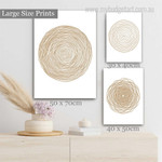 Beige Circle Geometric Abstract Boho Minimalist Stretched Artwork Picture 3 Panel Canvas Prints for Home Decor Beige Circle Geometric Abstract Boho Minimalist Stretched Artwork Picture 3 Panel Canvas Prints for Home Decor
