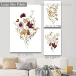 Wild Florets Botanical Vintage Floral Art Framed Artwork Image 3 Piece Canvas Prints for Wall Decoration Wild Florets Botanical Vintage Floral Art Framed Artwork Image 3 Piece Canvas Prints for Wall Decoration