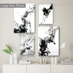 Liquid Diffusion Abstract Modern Framed Artwork Image 4 Piece Canvas Print for Home Decoration