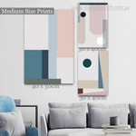Colorful Shades Texture Geometric Abstract Minimalist Canvas Artwork Picture 3 Piece Canvas Art for Room Garniture