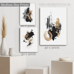 Black Splotches Spots Modern 3 Multi Panel Abstract Painting Set Photograph Rolled Canvas Print for Room Wall Finery Black Splotches Spots Modern 3 Multi Panel Abstract Painting Set Photograph Rolled Canvas Print for Room Wall Finery