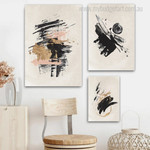 Black And Golden Patches Abstract Modern Rolled Photograph 3 Piece Set Canvas Print for Room Wall Artwork Garnish Black And Golden Patches Abstract Modern Rolled Photograph 3 Piece Set Canvas Print for Room Wall Artwork Garnish
