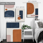 Colorific Smudges Geometric Abstract Boho Minimalist Modern Artwork Photo 4 Piece Wall Art for Room Adornment