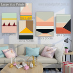 Geometric Triangular Pattern Abstract Modern Colorful Artwork Picture 5 Piece Wall Art for Room Adornment Geometric Triangular Pattern Abstract Modern Colorful Artwork Picture 5 Piece Wall Art for Room Adornment
