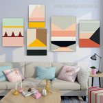 Geometric Triangular Pattern Abstract Modern Colorful Artwork Image 5 Piece Canvas Print for Home Decoration Geometric Triangular Pattern Abstract Modern Colorful Artwork Image 5 Piece Canvas Print for Home Decoration