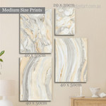 Liquid Marble Texture Minimalist Abstract Modern Framed Artwork Image 4 Piece Canvas Print for Bedroom Art Décor
