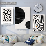 Modern Shapes Boho Abstract Geometric Wall Art Photo 3 Panel Canvas Set for Room Garniture