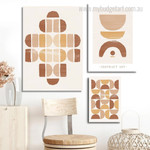 Geometric Semicircles Boho Abstract Modern Artwork Photo 3 Panel Canvas Set for Room Wall Spruce Geometric Semicircles Boho Abstract Modern Artwork Photo 3 Panel Canvas Set for Room Wall Spruce