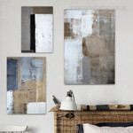 Rectangular Stigmas Vintage Abstract Photograph 3 Piece Set Stretched Artwork Canvas Print for Room Wall Garnish