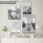 Sao Paulo Brazil City Map Modern Artwork Picture 4 Piece Canvas Art for Room Garniture Sao Paulo Brazil City Map Modern Artwork Picture 4 Piece Canvas Art for Room Garniture
