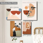 Curved Spots Abstract Still Life Botanical Scandinavian Framed Artwork Image 4 Piece Wall Art for Room Wall Decoration Curved Spots Abstract Still Life Botanical Scandinavian Framed Artwork Image 4 Piece Wall Art for Room Wall Decoration