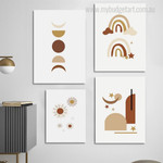 Moon Cycle And Rainbows Sun Nature Stretched Minimalist Scandinavian Photograph 4 Piece Set Canvas Print Art for Room Wall Hanging Finery Moon Cycle And Rainbows Sun Nature Stretched Minimalist Scandinavian Photograph 4 Piece Set Canvas Print Art for Room Wall Hanging Finery