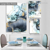 Tortuous Patches Abstract 3 Piece Set Modern Minimalist Stretched Canvas Print Photograph for Room Wall Art Garniture