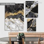 Devious Splash Marble Modern Stretched Photograph 3 Piece Set Abstract Canvas Print for Room Wall Art Onlay