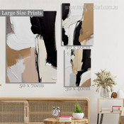 Chromatic Flaws Abstract 3 Panel Set Painting Photograph Modern Rolled Canvas Print Home Wall Embellishment