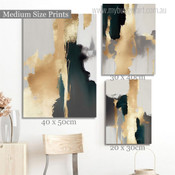 Colorific Blemishes Spots Abstract 3 Panel Set Modern Painting Photograph Canvas Stretched Print Home Wall Drape