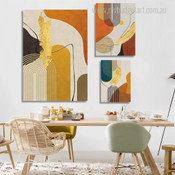 Photograph Abstract Rolled Print on Canvas for Wall Hanging Getup
Devious Flecks Lines Geometric Abstract Photograph Modern 3 Piece Set Stretched Canvas Print for Room Wall Art Illumination