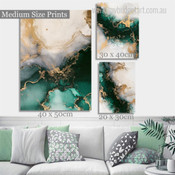 Tortuous Blemish Abstract Stretched Nordic Photograph 3 Piece Set Canvas Print Art for Room Wall Hanging Finery