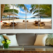Beach Resort Asia Naturescape Modern Framed Painting Photo 4 Piece Canvas Wall Art Set Australia For Office Décor