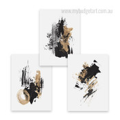 Tarnishes Abstract Modern Artwork Picture 3 Piece Canvas Wall Art Prints