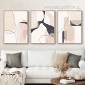 Speckles Abstract Modern Artwork Picture 3 Piece Wall Art Prints For Room Flourish