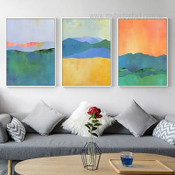 Abstract Watercolor Landscape Nordic Artwork 3 Piece Wall Art Canvas Prints for Room Wall Décor
