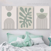 Tortuous Abstract Geometric Modern Painting Picture Framed Stretched 3 Panel Canvas Prints For Room Trimming