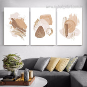 Specks Modern Stretched Framed Artwork Image 3 Piece Abstract Wall Artprints For Room Onlay