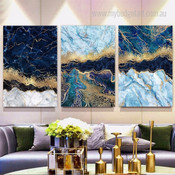 Marble Design Abstract Modern Stretched Framed Painting Photo 3 Piece Wall Art Prints For Room Onlay