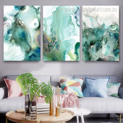 Fluid Macula Marble Abstract Minimalist Photograph Modern 3 Piece Set Canvas Print for Room Wall Art Outfit