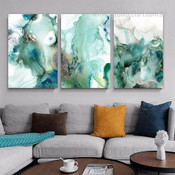 Fluid Macula Marble Spots Minimalist Modern 3 Multi Panel Painting Set Photograph Abstract Print On Canvas for Wall Hanging Tracery