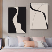 Sable Splotch Spots Modern 2 Multi Panel Geometrical Painting Set Photograph Abstract Canvas Print for Room Wall Garnish