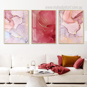 Calico Speck Marble Abstract Photograph Modern 3 Piece Set Canvas Print for Room Wall Artwork Trimming