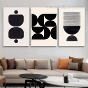 Geometric Design Abstract Artwork Modern Stretched Framed Artwork 3 Piece Canvas for Room Wall Onlay