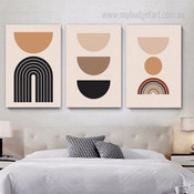 Moiety Scansions Lines Abstract Modern 3 Panel Painting Geometric Set Pic Canvas Print for Room Wall Ornament