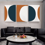 Moiety Orbs Spots Geometric Photograph Abstract Scandinavian 3 Piece Set Canvas Print for Room Wall Art Embellishment