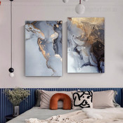 Marble Design Abstract Modern Stretched Framed Artwork 2 Piece Wall Art or Room Wall Onlay