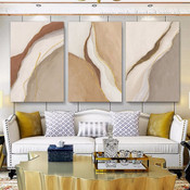 Assorted Texture Art Modern Abstract Stretched Framed Artwork 3 Panel Canvas Prints for Room Wall Garniture