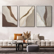 Marble Texture Design Modern Abstract Stretched Framed Artwork 3 Piece Wall Art for Room Wall Garnish