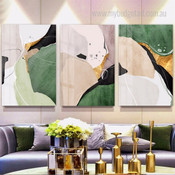 Fluid Art Texture Abstract Modern Stretched Framed Artwork 3 Piece Wall Art for Room Wall Onlay