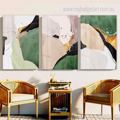 Fluid Art Texture Abstract Modern Stretched Framed Artwork 3 Panel Canvas Art for Room Wall Decor