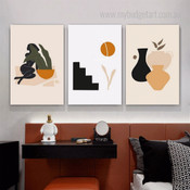 Stairs Minimalist Abstract Stretched Framed Artwork 3 Piece Wall Art Prints for Room Wall Onlay