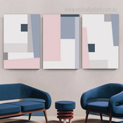 Vertical Verse Square Geometric Cheap 3 Multi Panel Modern Wall Art Photograph Abstract Canvas Print for Room Disposition