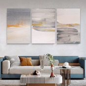 Flaws Brush Effect Abstract Modern 3 Panel Set Painting Photograph Print On Canvas Home Wall Flourish