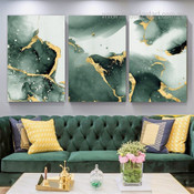 Speck Marble Abstract Watercolor 3 Piece Wall Artwork Modern Photograph Canvas Print Set for Room Ornament