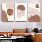 Abstract Desert Boho Illustration Minimalist Décor Stretched Framed Artwork 3 Piece Wall Art for Room Wall Adorn